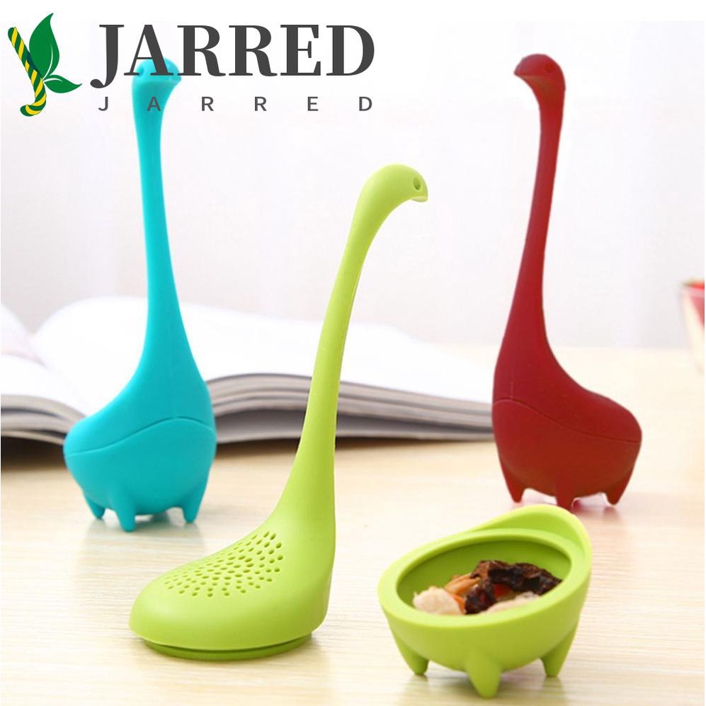 JARRED Dụng Cụ Lọc Trà Bằng Silicon Hình Khủng Long Tay Cầm Dài Cách Nhiệt Dễ Thương