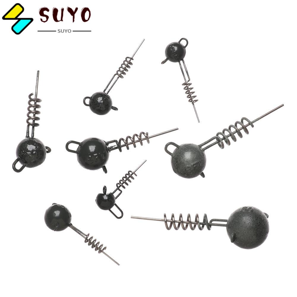 SUYO Mồi Câu Cá Đầu Thép Cacbon Mềm Chất Lượng Cao 5g 7g 10g 15g 20g 25g 30g 50g