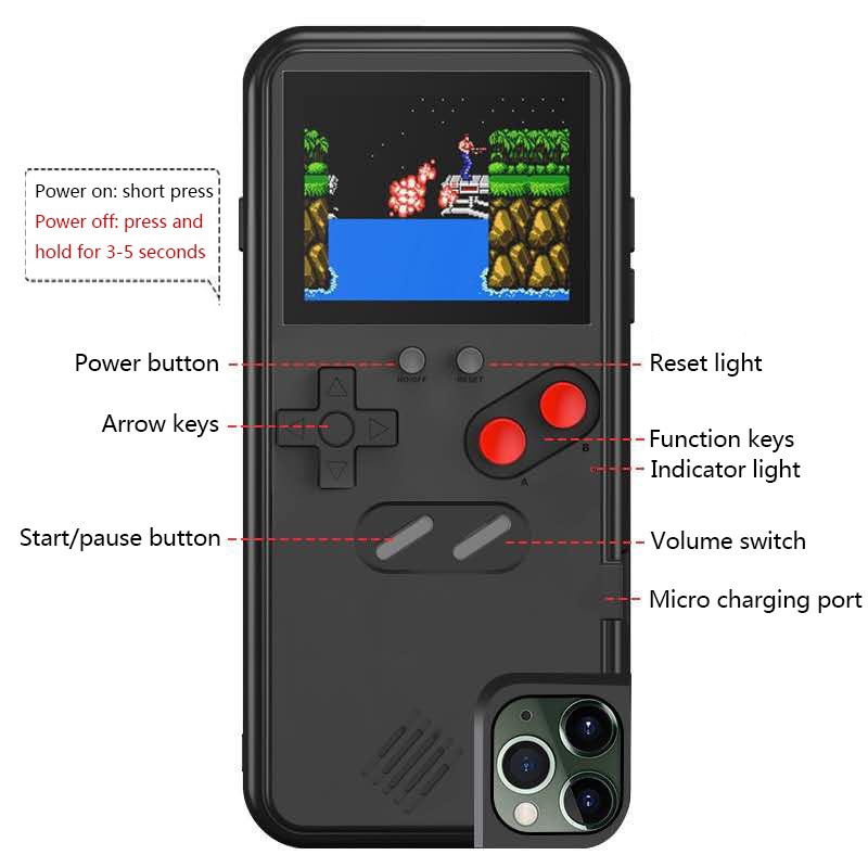 Ốp Điện Thoại Tích Hợp Máy Chơi Game 36 Trò Chống Sốc Chuyên Nghiệp Cho Apple 13 12 11 HQ9V