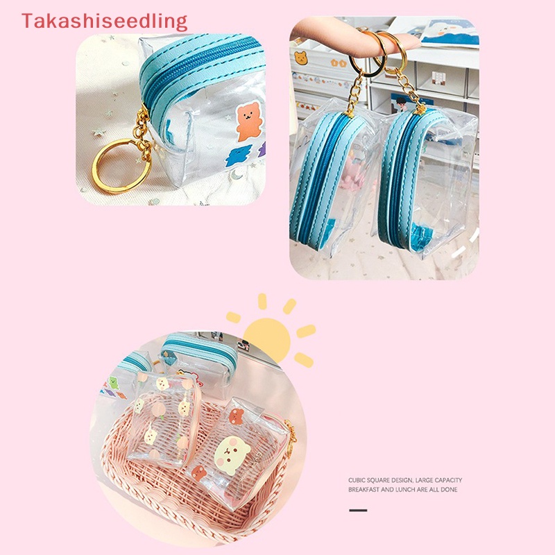 Ví Mini Trong Suốt Đựng Mỹ Phẩm Chìa Khóa Cho Nữ