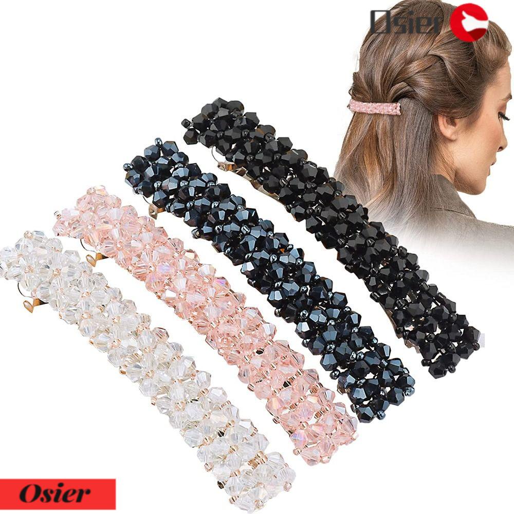 OSIER1 Kẹp Tóc Đính Đá Lấp Lánh Thời Trang Cho Nữ