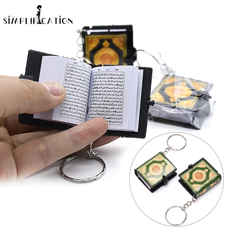 Móc Khóa Hình Quyển Sách Giấy Thật Sáng Tạo Kiểu Ả Rập Mini Ark Quran