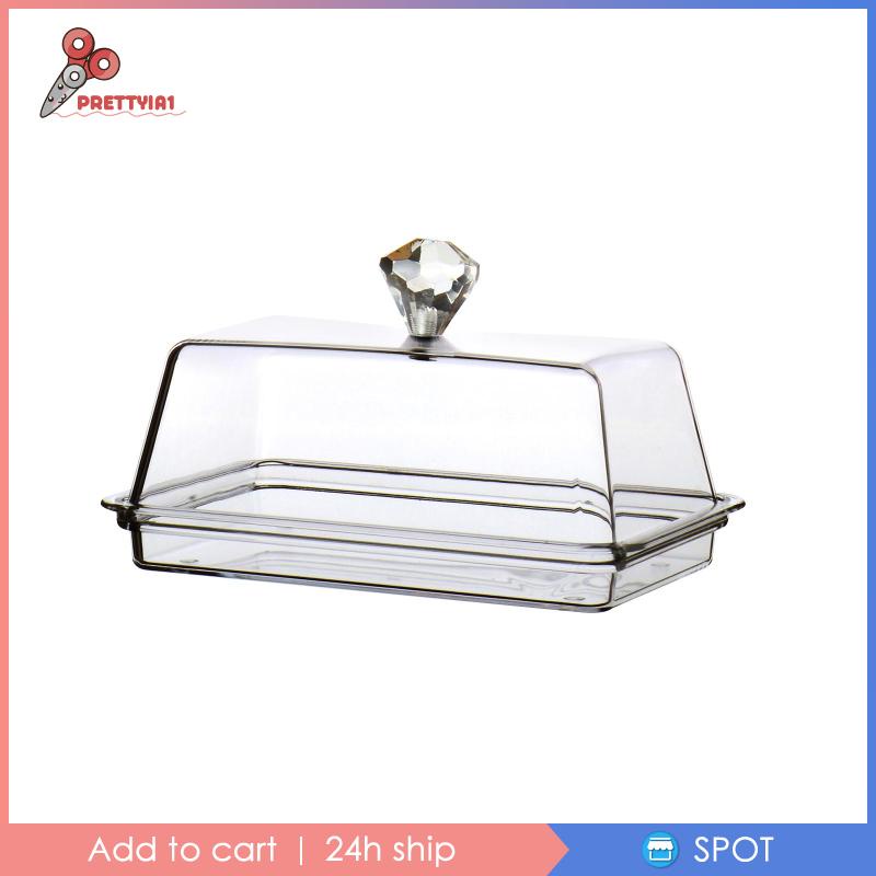 Khay Đựng Bơ / Phô Mai Trong Suốt Kèm Giá Đỡ Tiện Dụng Prettyia1