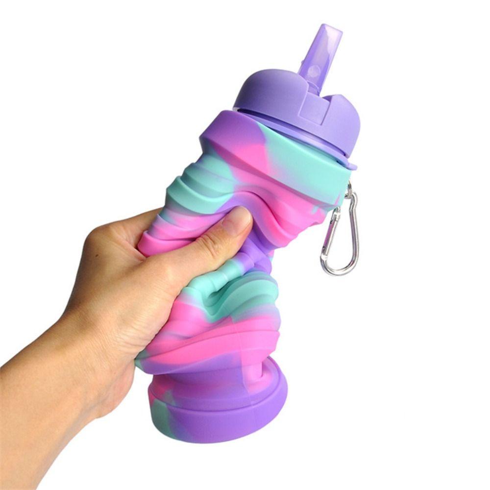 MYRONGVN Cốc Uống Nước Thể Thao Bằng Silicone Có Thể Thu Gọn Tiện Lợi