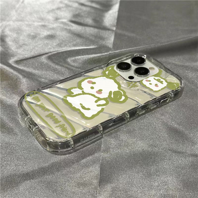 Ốp Điện Thoại Mềm Trong Suốt Họa Tiết Hai Chú Cún Con Dễ Thương Dành Cho Iphone 14 Pro Max 1312 / 11 7 / 8 Plus xr