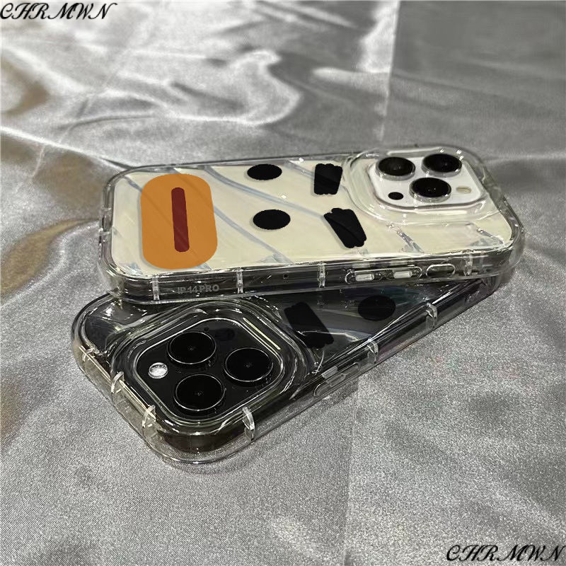 Ốp Điện Thoại Mềm Trong Suốt Họa Tiết Biểu Cảm Dễ Thương 8 / 14Promax 1312 / xr 11 7Splus / 1DHX