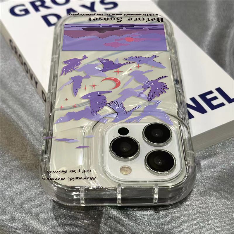 Ốp Điện Thoại Mềm Trong Suốt In Hình Chim Bồ Câu / Xanh Dương Cho Iphone 7 11 xr1312 8Plus 14Promax / B6HS