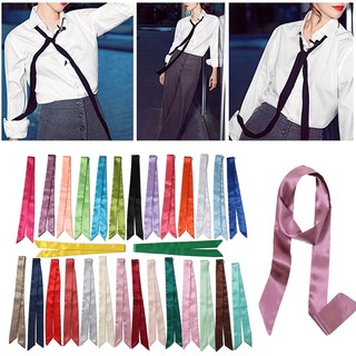 Khăn choàng cổ dài bằng lụa satin thời trang đa chức năng