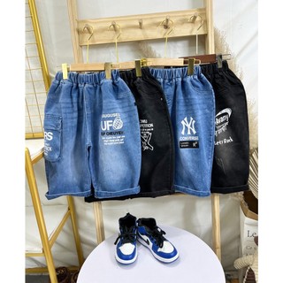Quần ngố jean đại cồ cho bé trai hàng xuất khẩu cao cấp cho bé trai 20-37kg, quần bò lửng cho bé trai