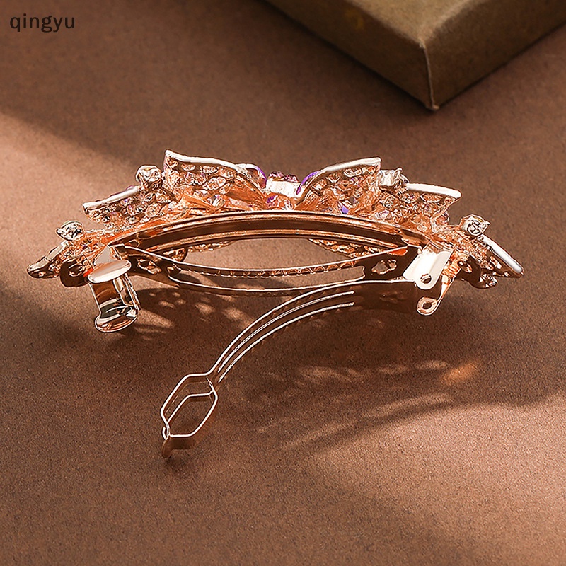 Kẹp Tóc Kim Loại Đính Đá Zircon Lấp Lánh Thời Trang Cao Cấp