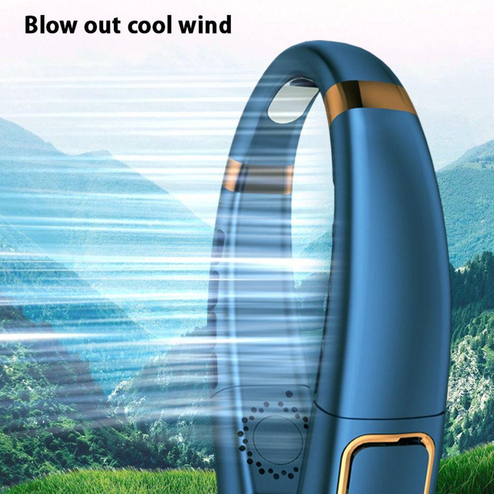 ESPO Quạt Làm Mát 8000mah Đeo Cổ Không Cánh Sạc Cổng USB Có Màn Hình LED Kỹ Thuật Số Dành Cho Mùa Hè