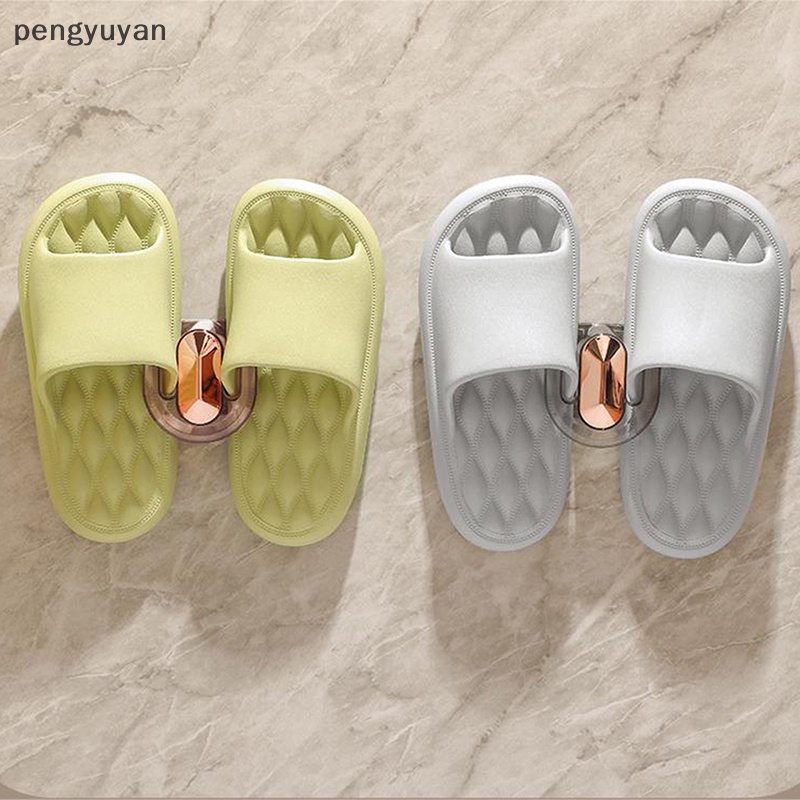 [pengyuyan] Giá Treo Dép Gắn Tường Nhà Tắm Không Cần Đục Lỗ Thoát Nước Đơn Giản [Mới]