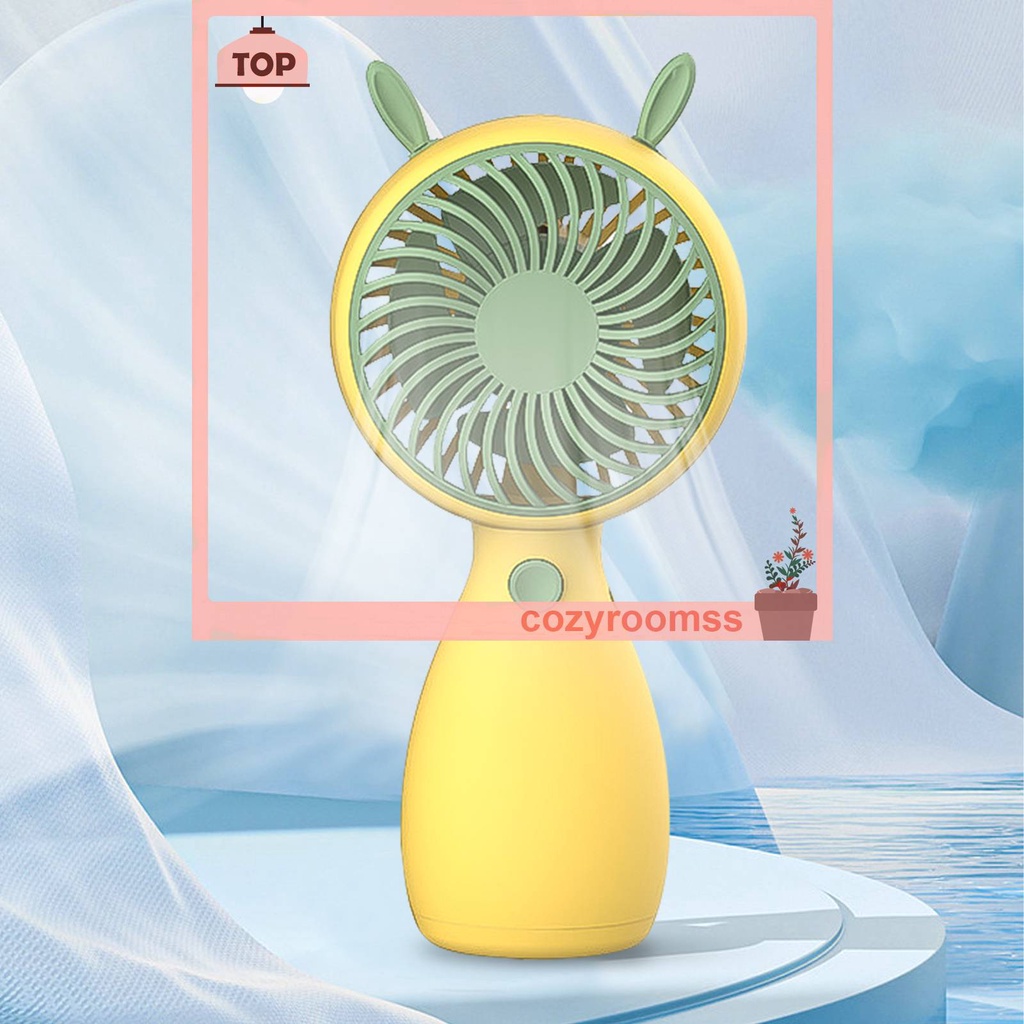 Quạt Làm Mát Mini Cầm Tay Họa Tiết Hoạt Hình Có Cổng Sạc USB Cho Văn Phòng /