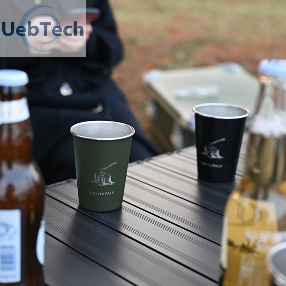 Set 4 Cốc Uống Rượu / Bia / Cà Phê Bằng Thép Không Gỉ Shinetrip Dùng Khi Đi Cắm Trại Ngoài Trời