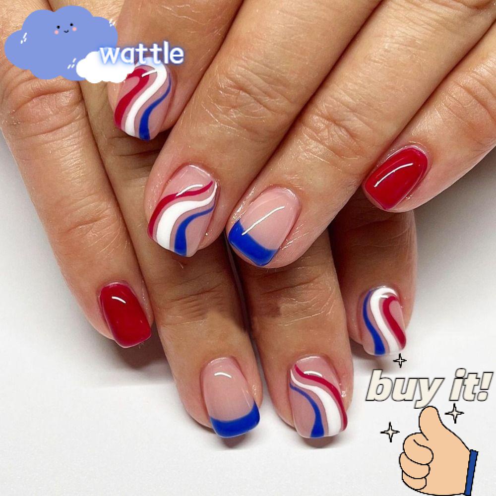 WATTLE Bộ Móng Tay Giả Tự Làm Độc Lập Ngày Độc Lập