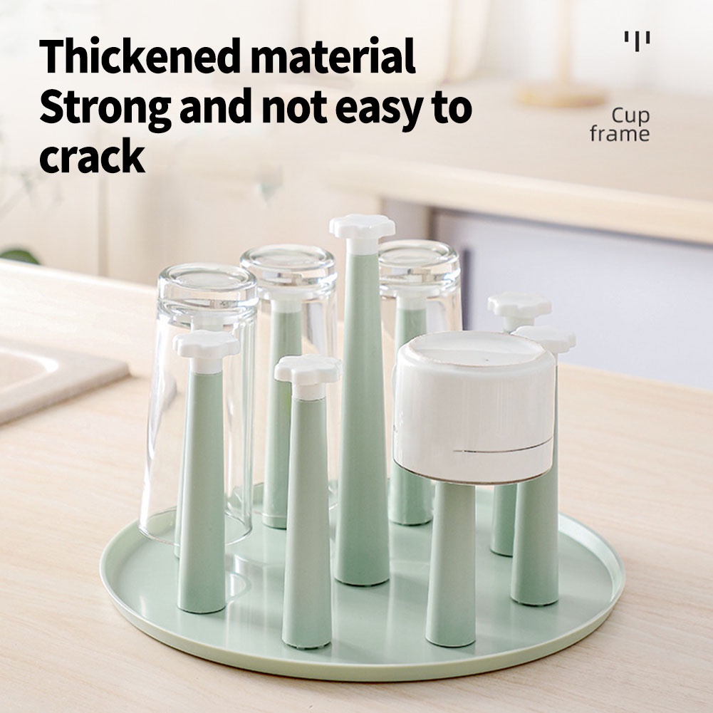 Giá Để Cốc Sấy Khô 9 Cột Kích Thước 265 * 185mm Màu Nâu Dễ Chà Rửa