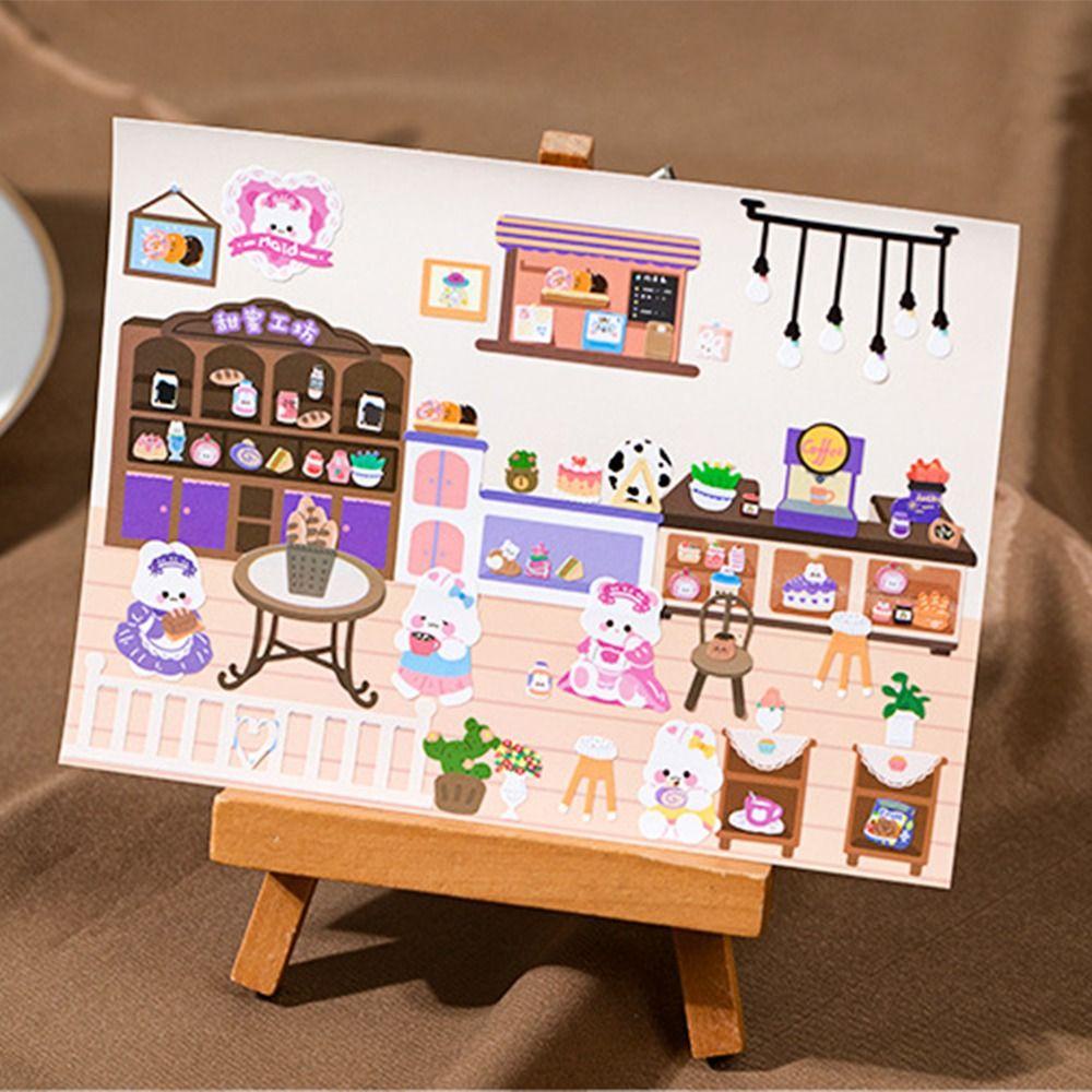 Nhãn Dán Trang Trí Sổ Tay DIY Hình Phong Cảnh Dễ Thương Dành Cho Trẻ Em