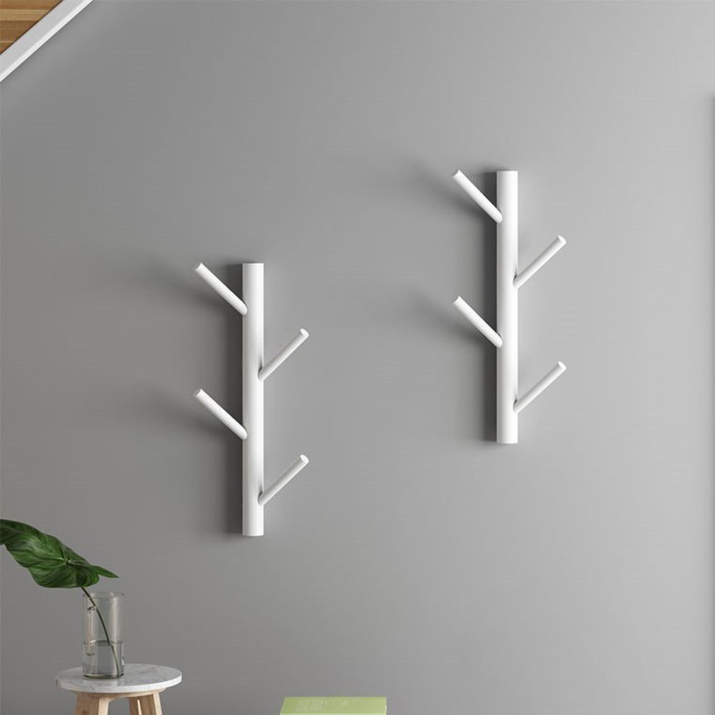 =Christmas=4 Hooks Creative Wall Coat Rack North Europe Clothes Hanger Bedroom Wall
