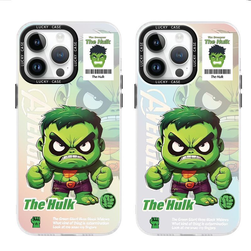 Ốp Điện Thoại Màu Laser Họa Tiết Hulk Dễ Thương Cho Iphonexr128Plus 1314 Q1RN
