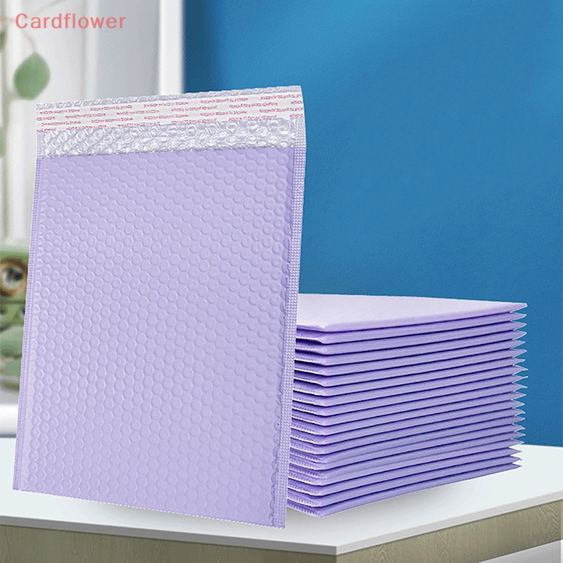 < Cardflower > 10 Túi Bì Thư Bong Bóng Tím Tự Đóng Gói Bảo Vệ Chống Rơi Bền Bỉ Quà Tặng Mới