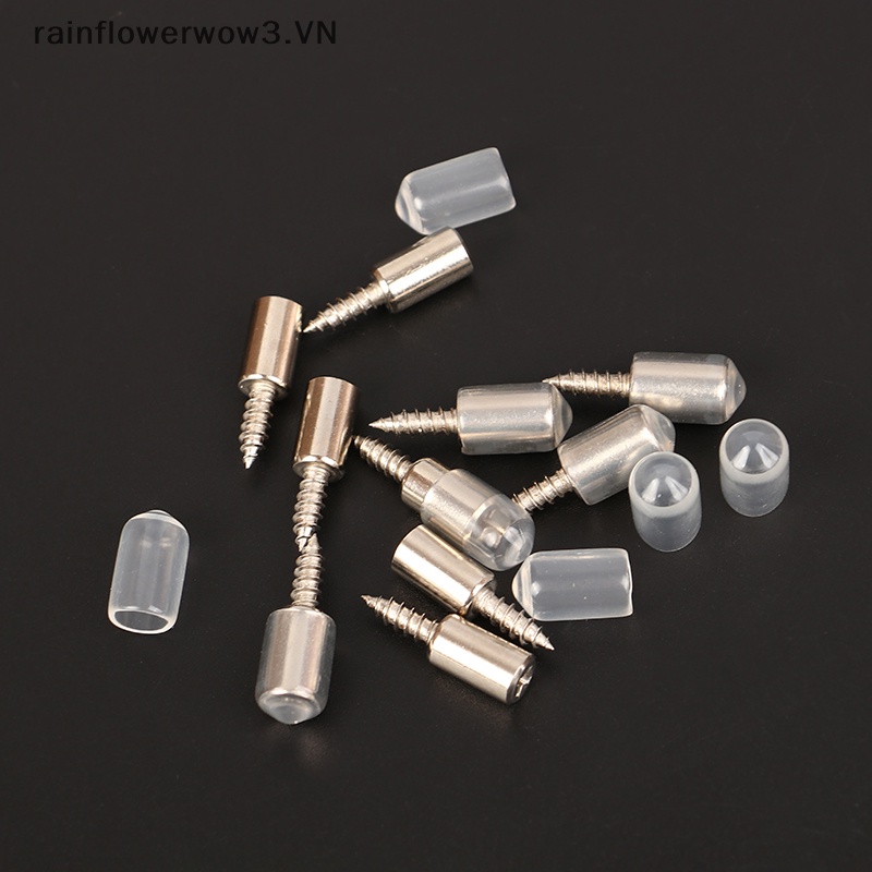 Set 10 Đinh Vít Tự Cắt Chữ Thập Với Tay Áo Cao Su Hỗ Trợ Tủ Kính Chống Trượt Tự Làm Tại Nhà