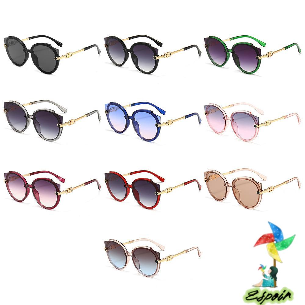 ESPO Kính Mát Mắt Mèo Tròng Lục Giác Gọng Kim Loại Chống Tia UV400