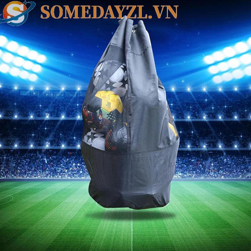 SOMEDAYZL Túi Lưới Đựng Bóng Rổ / Bóng Đá Cỡ Lớn 15-20 Chống Thấm Nước Tiện Dụng