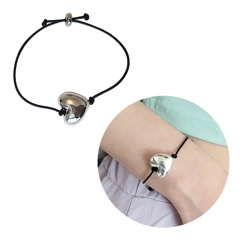 Vòng Tay Dây Rút Hình Trái Tim Thanh Lịch