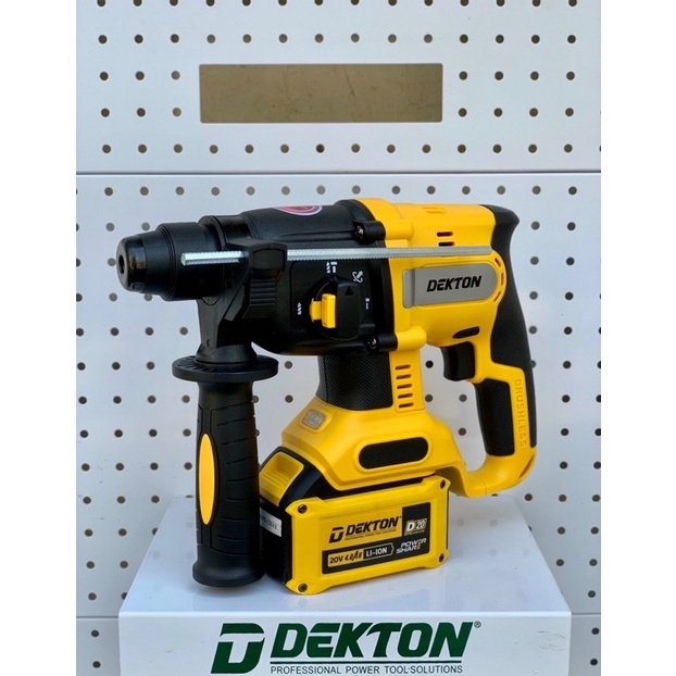 Máy Khoan Bê Tông 3 Chức Dùng Pin Dekton D20-RH2603  Motor Brushless . Chân Pin DEWALT /Tặng Sạc giá tốt