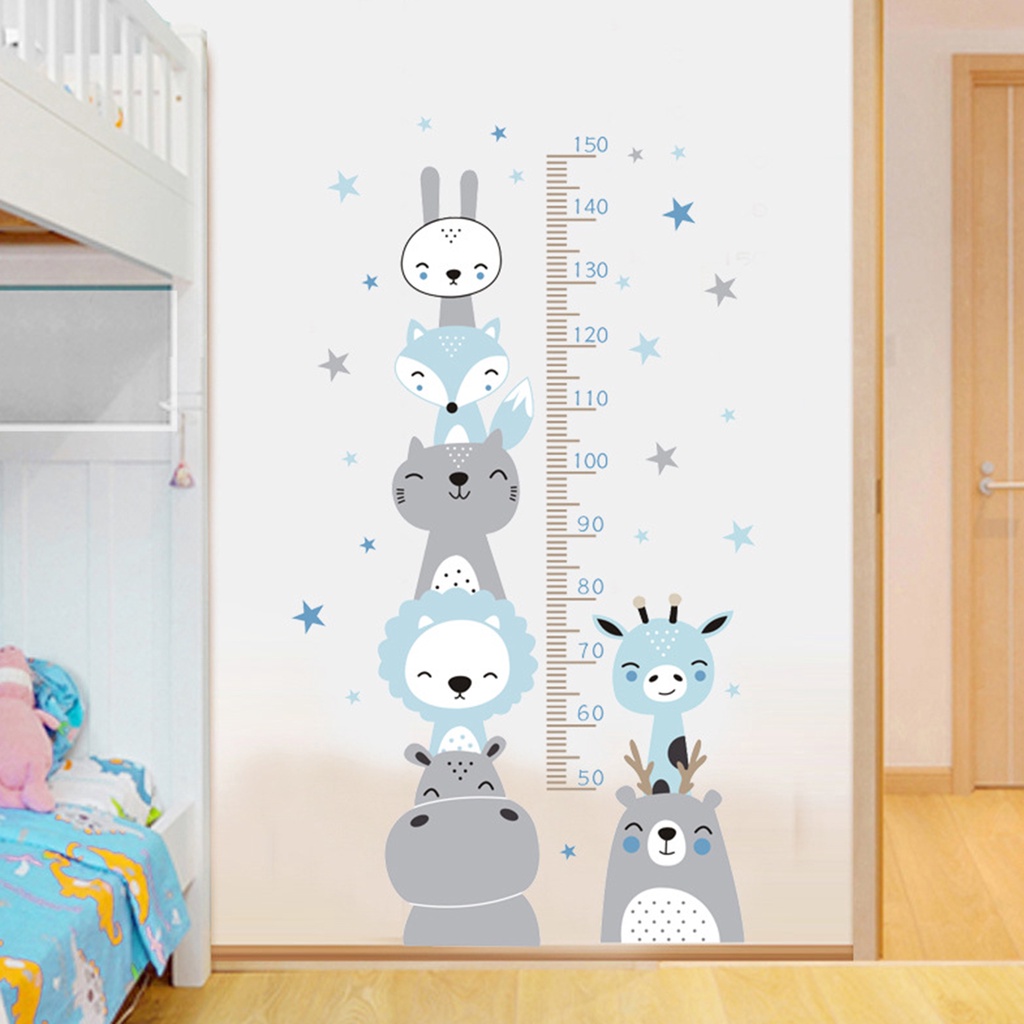 (Bất Ngờ) Thước Đo Chiều Cao Dán Tường Tự Dính Mạnh Chống Thấm Nước Không Cặn Bẩn Hoạt Hình Cho Phòng Ngủ