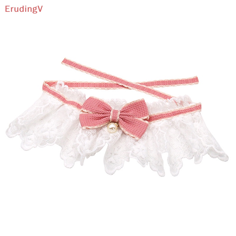 [ErudingV] Khăn Quàng Cổ Thắt Nơ Đính Ngọc Trai Giả Cho Thú Cưng [Mới]