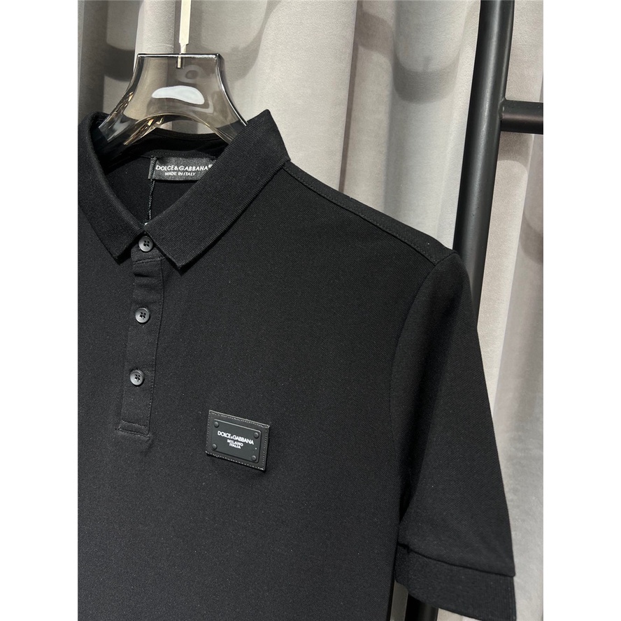 Áo Thun polo D0LCE & Gaba Tay Ngắn Thêu logo Chất Liệu cotton Size S-4XL Cho Nam