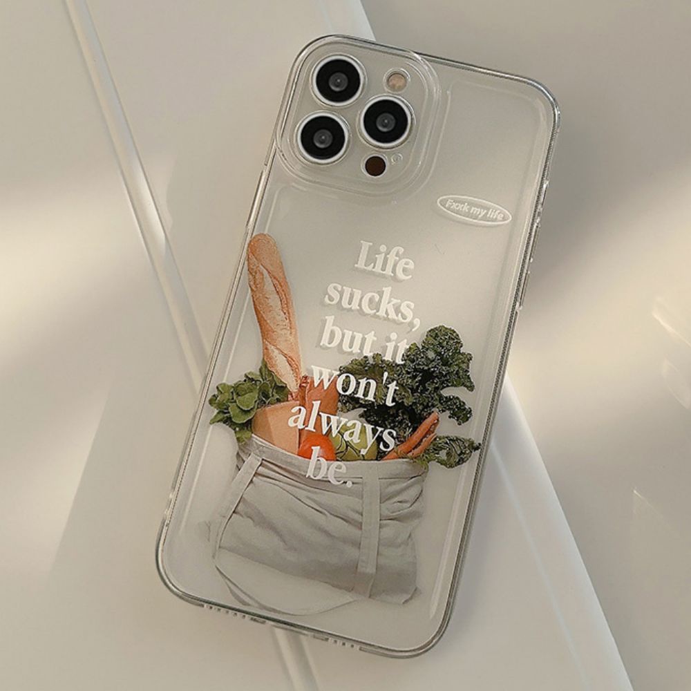 Ốp Điện Thoại TPU Mềm Chống Sốc Chống Bụi In Hình Rau Củ Đơn Giản Cho IPhone 11 12 13 14 Pro Max X XR 8 7 Plus SE