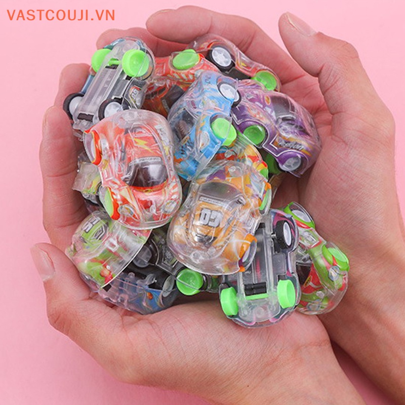 Bộ 5 Mô Hình Xe Hơi VASTJI Hai Lớp Trong Suốt Mini Dùng Làm Quà Tặng Sinh Nhật Cho Bé
