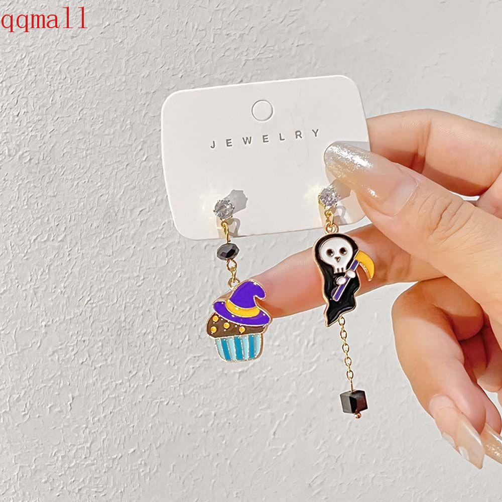 QQMALL Bông Tai Họa Tiết Hoạt Hình Ma Thuật Cho Nữ