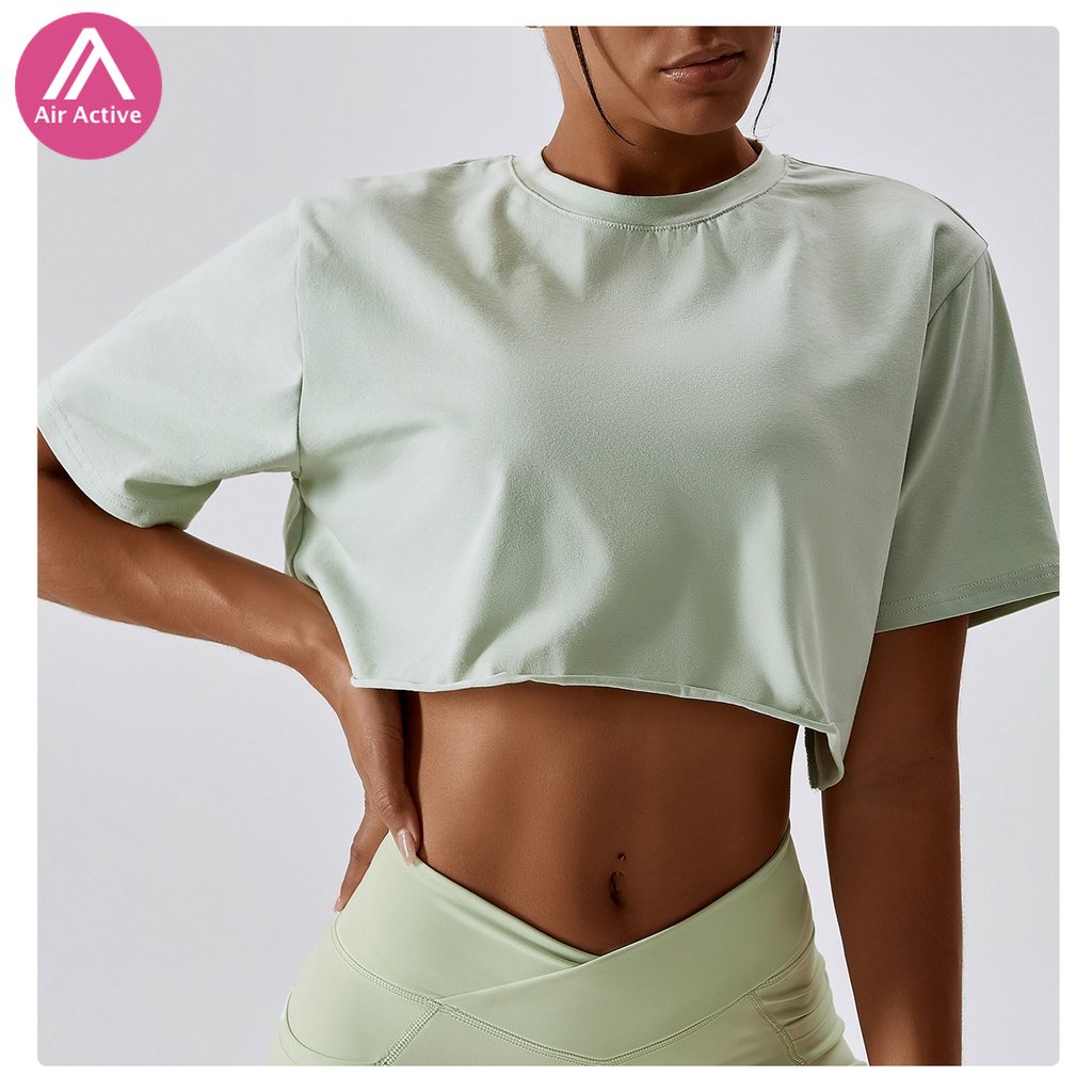 Áo Thun Croptop Ngắn Tay Thời Trang Thể Thao Năng Động