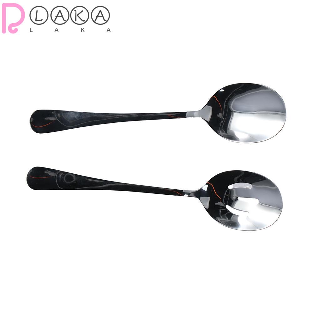 LAKAMIER Set 6 Muỗng Ăn Bằng Thép Không Gỉ 8.5 Inch Đầu Tròn Tiện Dụng Cho Nhà Bếp