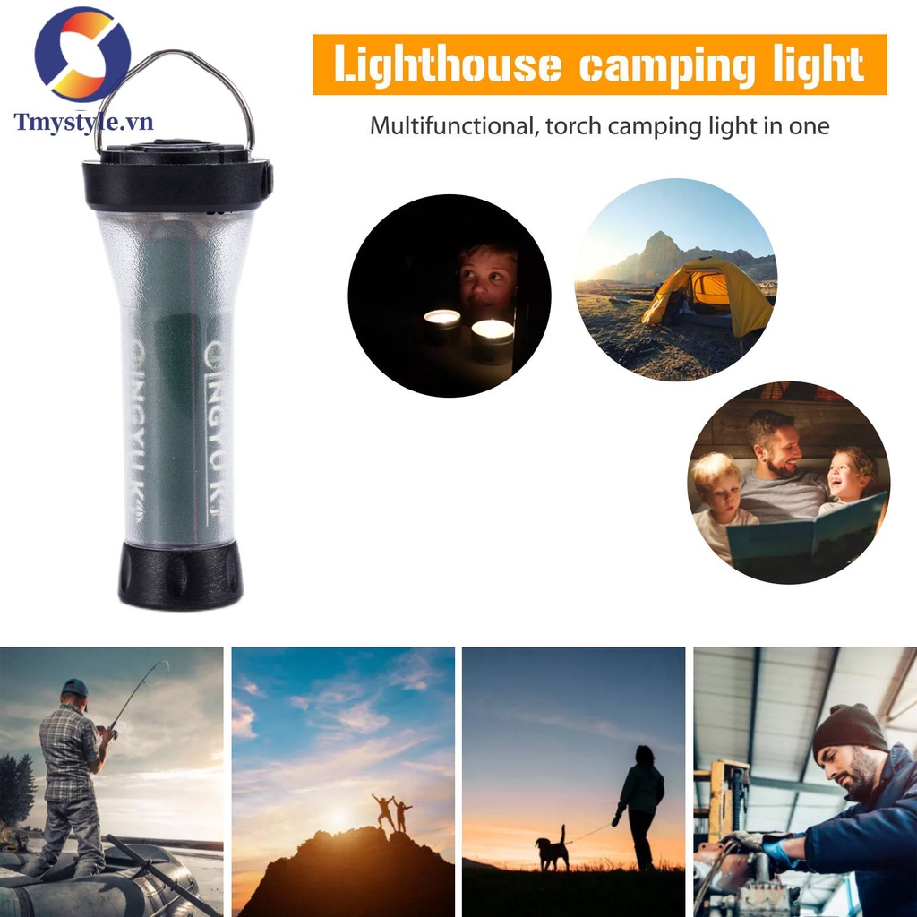 Đèn Pin Cắm Trại &amp; Săn Bắn 2 Trong 1 7H 250LM