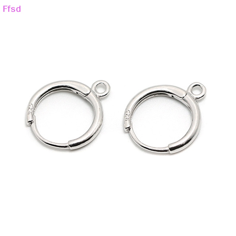 {Ffsd} Set 10 Khuyên Tai Dạng Móc Tròn Bằng Thép Không Gỉ Màu Vàng Kim Bán Chạy