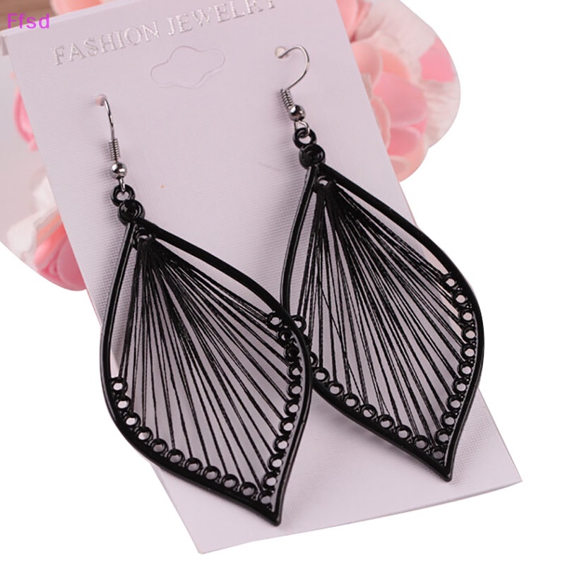 {Ffsd} Khuyên Tai Dạng Móc Thả Hình Lá Boho Quà Tặng Trang Sức * Bán Chạy Cho Nữ