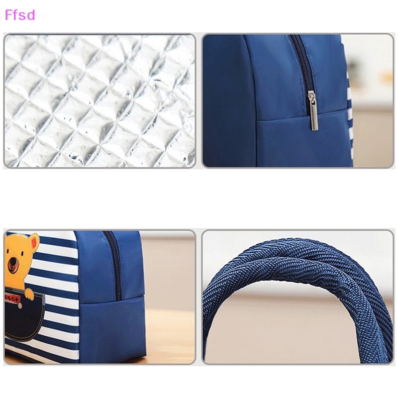 {Ffsd} Túi Đựng Hộp Cơm Trưa Di Động Bằng Vải Oxford Cách Nhiệt Họa Tiết Hoạt Hình Dễ Thương Chống Thấm Nước Thời Trang Cho Phụ Nữ Và Trẻ Em