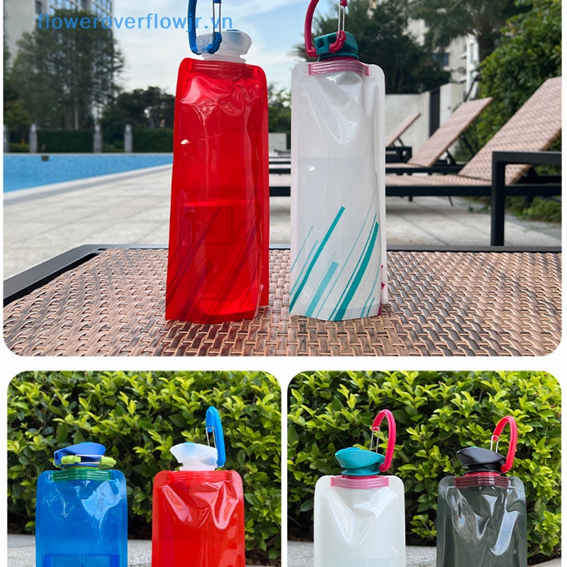 Bình Nước Thể Thao 700mL Bằng Nhựa Thiết Kế Gấp Gọn Tiện Dụng