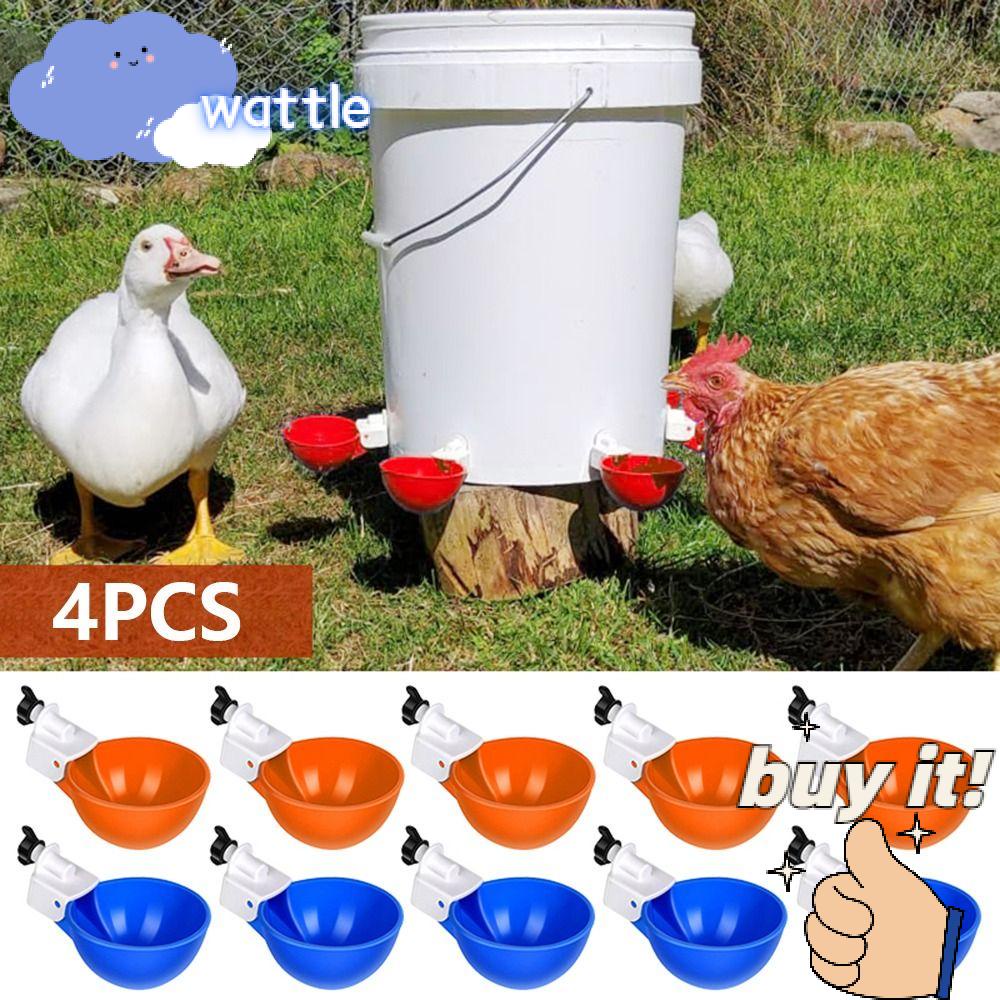 WATTLE Bộ 4 Dụng Cụ Cho Gà Vịt Uống Nước Tự Động Chuyên Nghiệp
