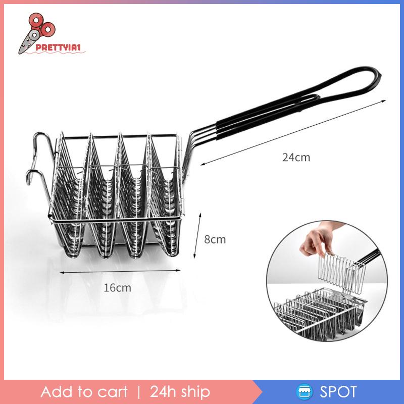 Dụng Cụ Làm Bánh Taco Gồm 4 / 6 Vỏ Bánh Kếp Có Tay Cầm