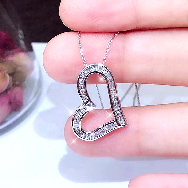 Dây Chuyền Mặt Vuông Đính Đá Zircon Toàn Diện Thời Trang Dễ Phối Đồ
