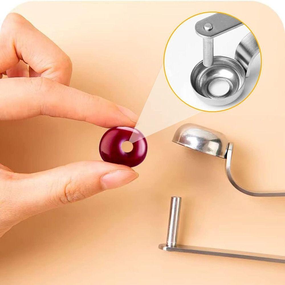 WTTLE Set 2 Dụng Cụ Lấy Lõi Cherry Bằng Thép Không Gỉ Dễ Vệ Sinh Cho Phòng Ăn