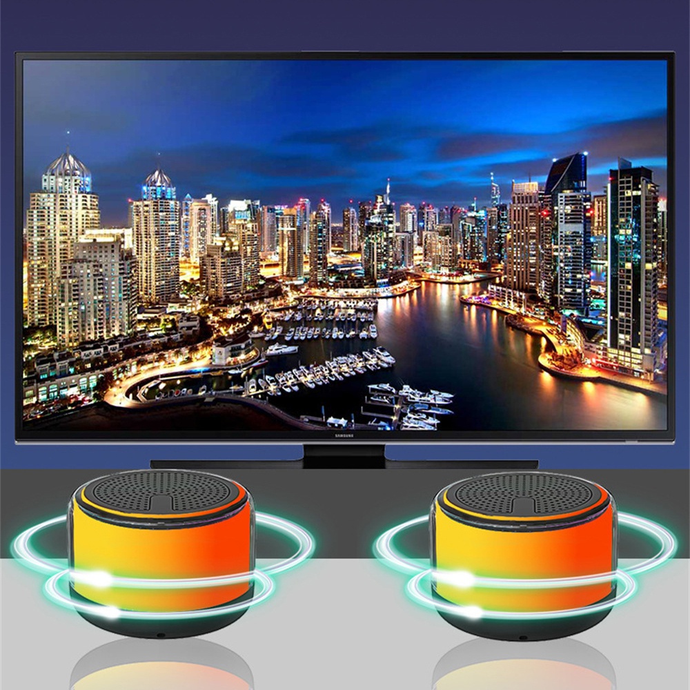 Loa bluetooth subwoofer mini Có Đèn Nhiều Màu Sắc Cho Xe Hơi