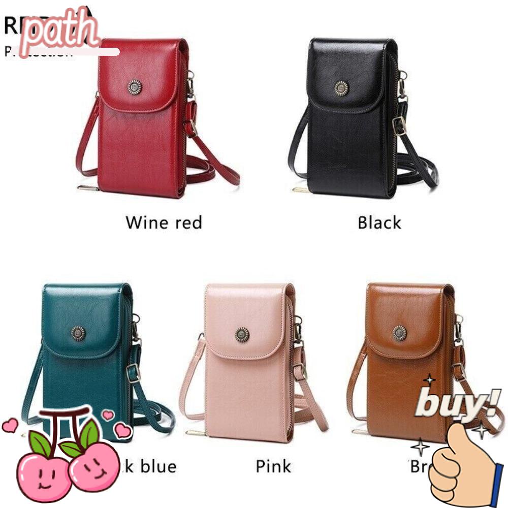 PATH Túi Da Đeo Chéo Đựng Điện Thoại RFID