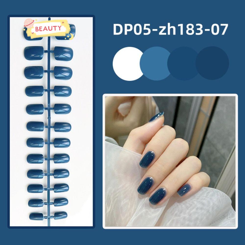 BEAUTY Bộ 24 Móng Tay Giả Ngắn Màu Sắc Thời Trang Cho Nữ