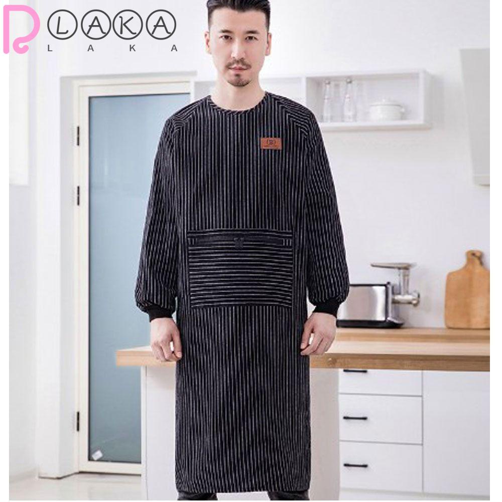 LAKAMIER Tạp Dề Dày 1 Túi Có Thể Điều Chỉnh Chống Dầu / Bẩn Tiện Dụng Cho Cặp Đôi